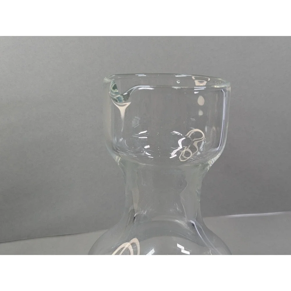 Vintage Clear Glass Wine Carafe 9